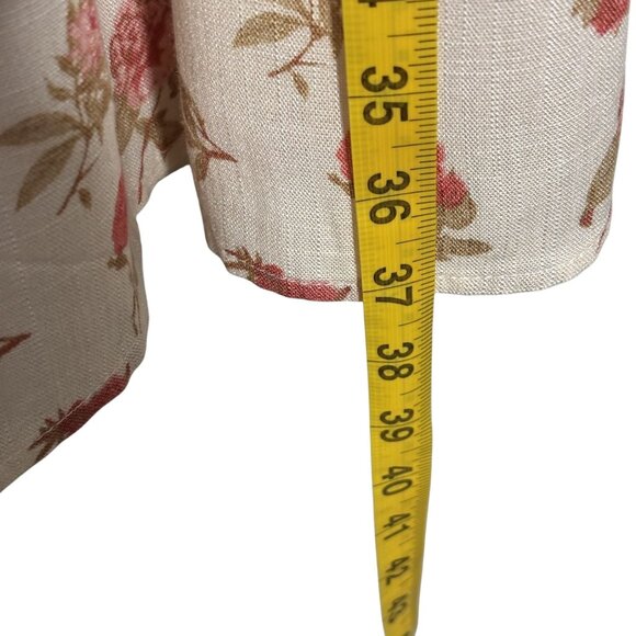 Floral Boho Maxi Skirt By Rose+Olive Resort M Beige & Pink Tiered Elastic Waist - Picture 8 of 11